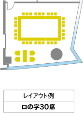 レイアウト例 ロの字30席