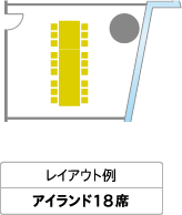レイアウト例 アイランド18席